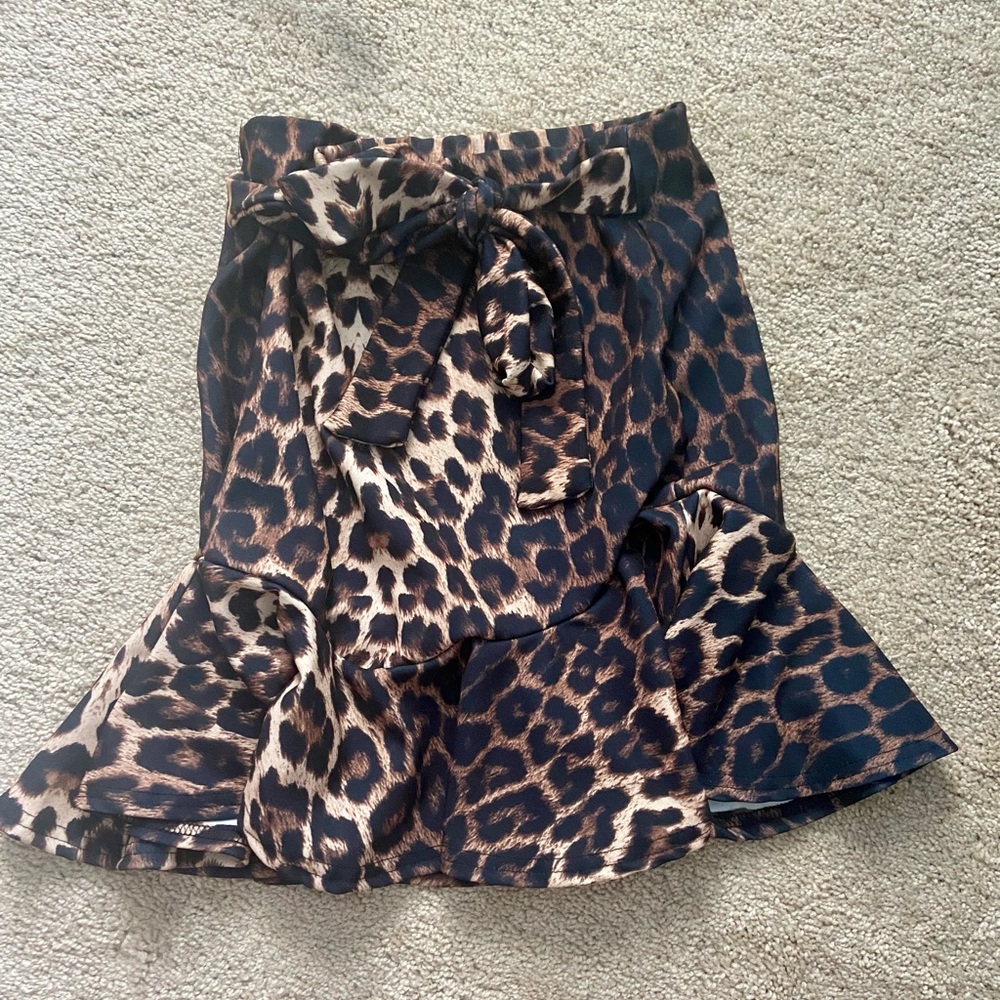 NASTYGAL cheetah skirt